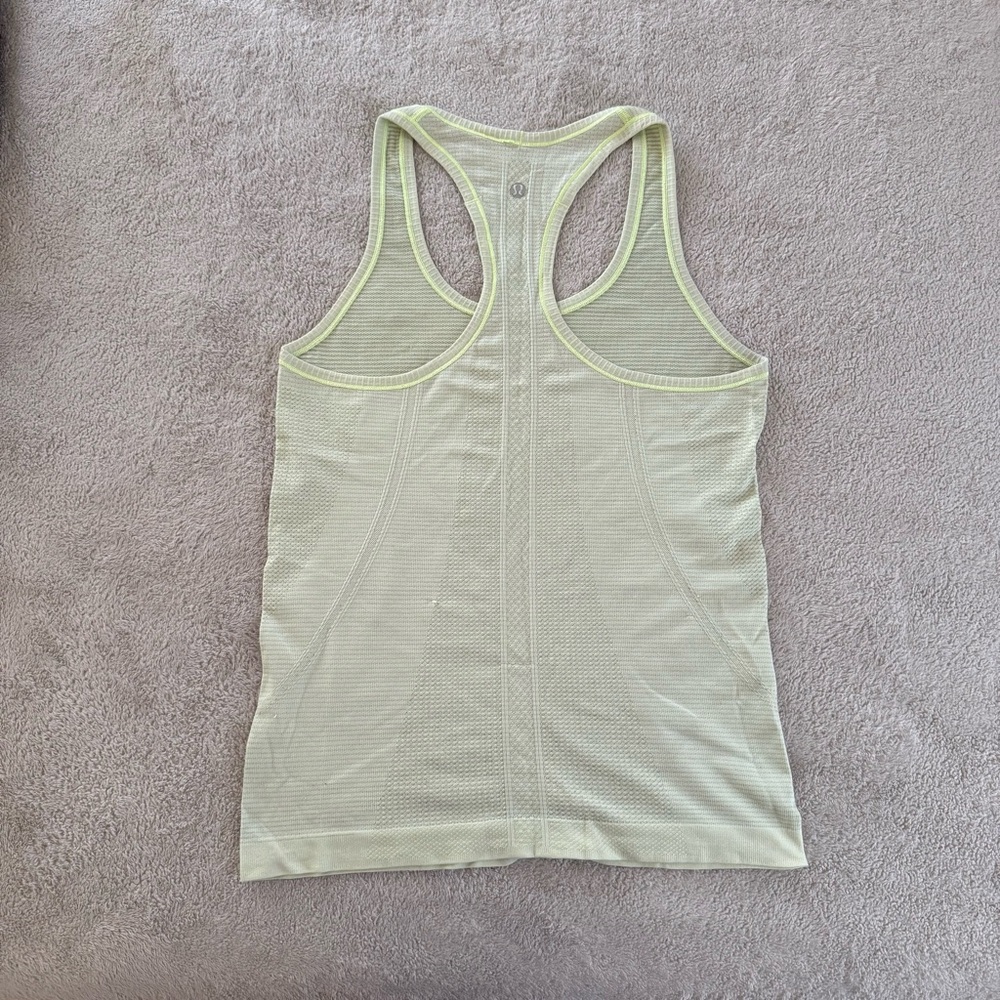 Lululemon racer back yellow swiftly tank
